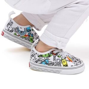 VANS X CRAYOLA AUTHENTIC DIY Sneakers Shoes Size 12